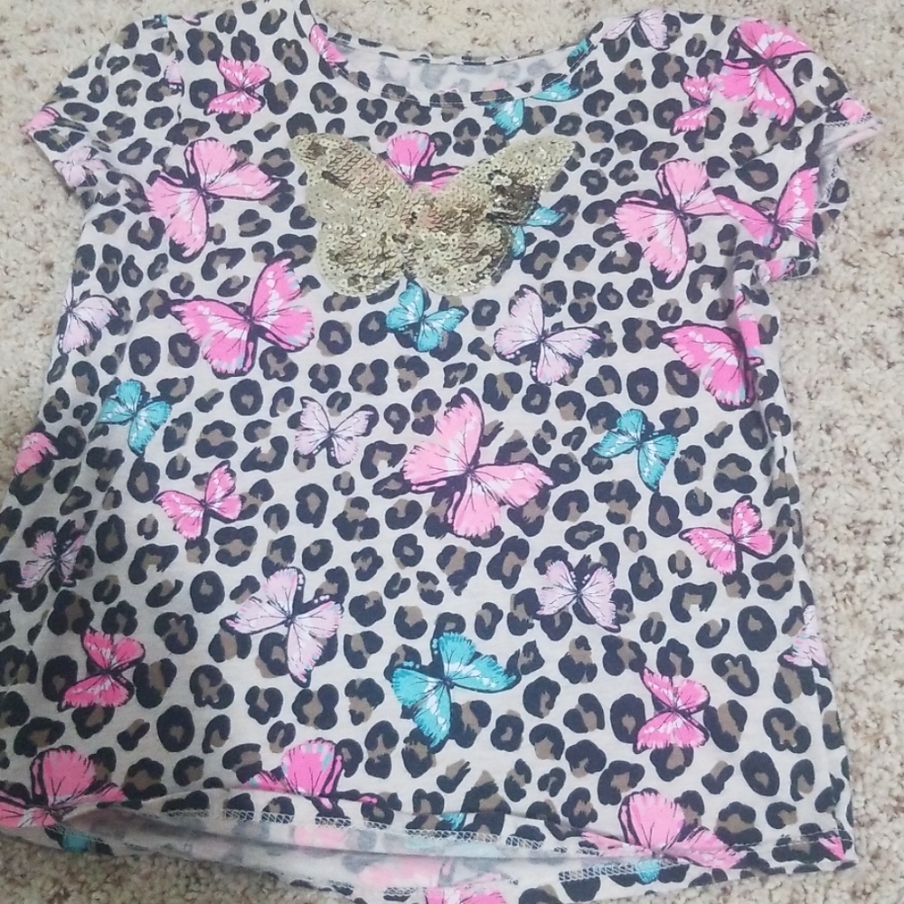 A kids cheetah print shirt